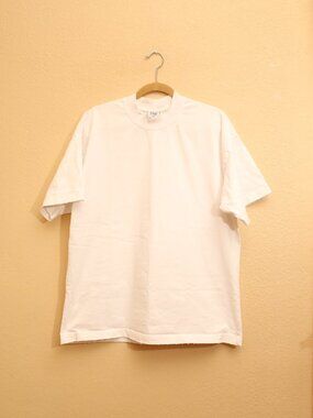 The Perfect T - Blank Washed and Distressed White Tee (L)